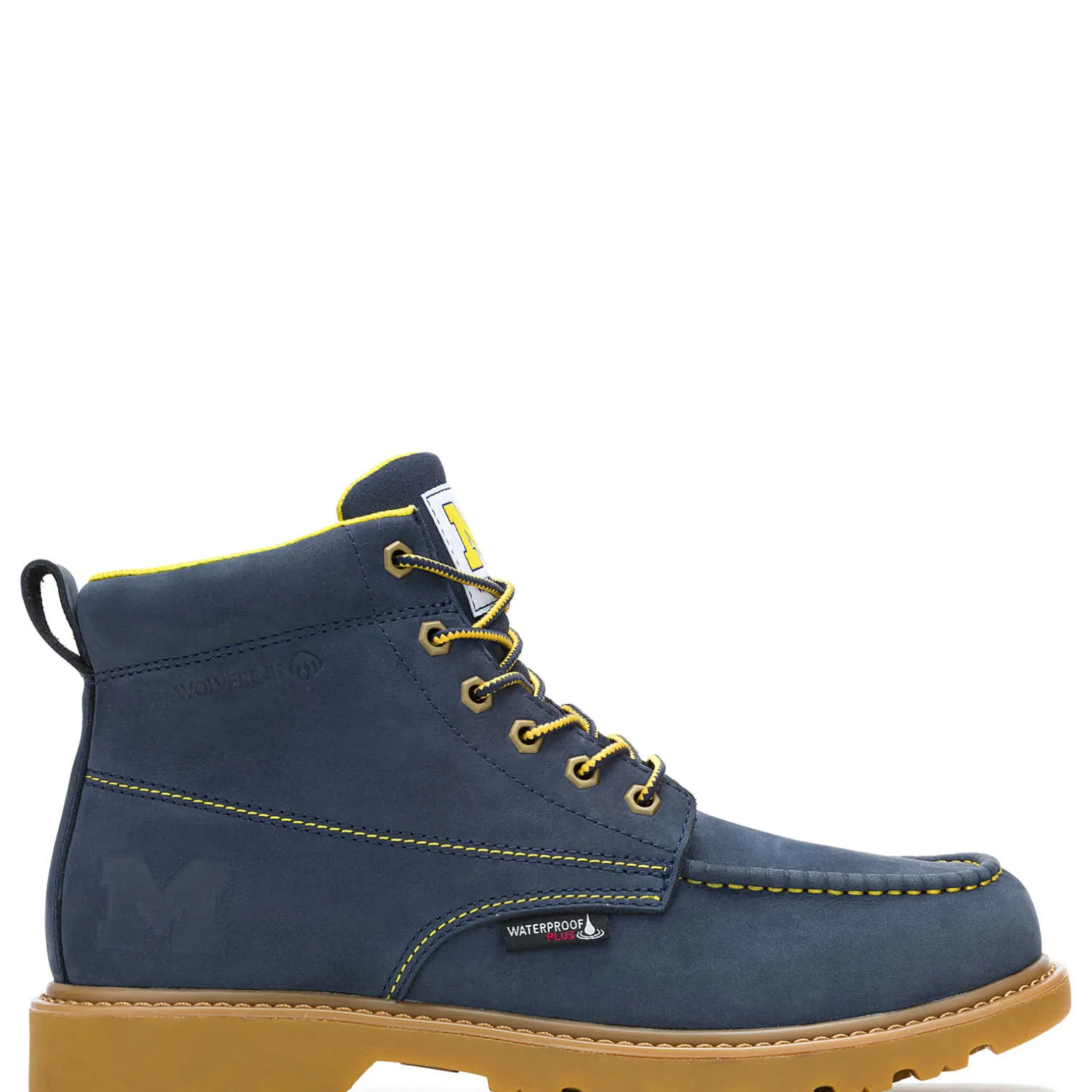 Wolverine X Valiant University Of Michigan Floorhand Moc Toe Work Boot* Waterproof | Soft Toe