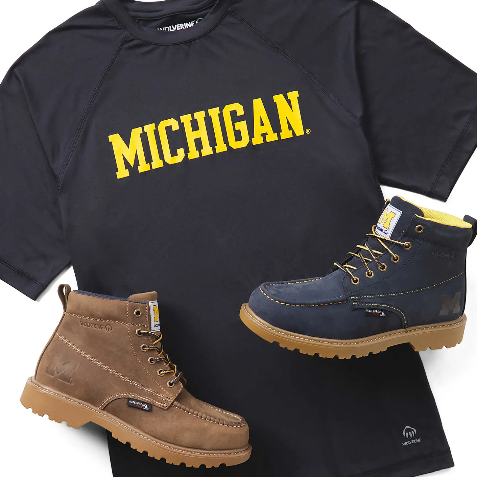 Wolverine X Valiant University Of Michigan Sun-Stop Eco Short Sleeve Tee* T-Shirts | Work Shirts
